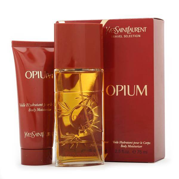 YSL - Opium EDT 50ml & Body Moisturizer 75ml & Travel Sector