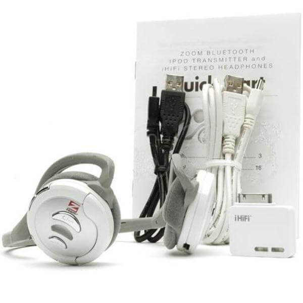 Zoom iHiFi Wireless Bluetooth Headphones & iPod Dock Transmitter Bundle