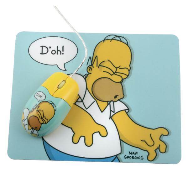 Simpson's Optical Mouse & Mouse Mat Set