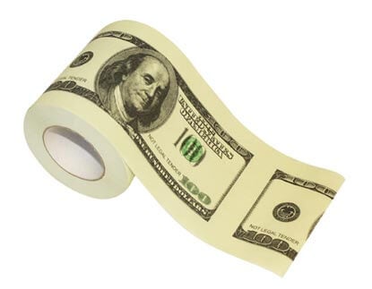 $100 Dollar Bill Toilet Paper 