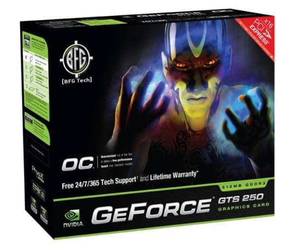 BFG GeForce GTS 250 OC 512MB DDR3