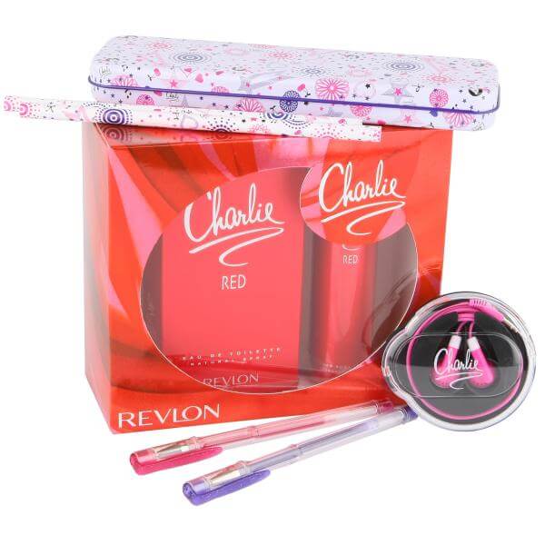 Revlon - Charlie Red Gift Set (Eau de Toilette with Pencils, Pencil Case and Earphones)