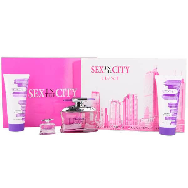 Sex in The City Lust Eau de Parfum 100ml, Shower Gel 200ml,Body Lotion 200ml