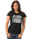 Ladies Twilight - Team Edward - Skinny T-Shirt - Black