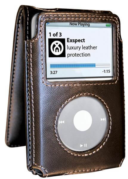 Exspect iPod Classic 120gb Black Leather Case