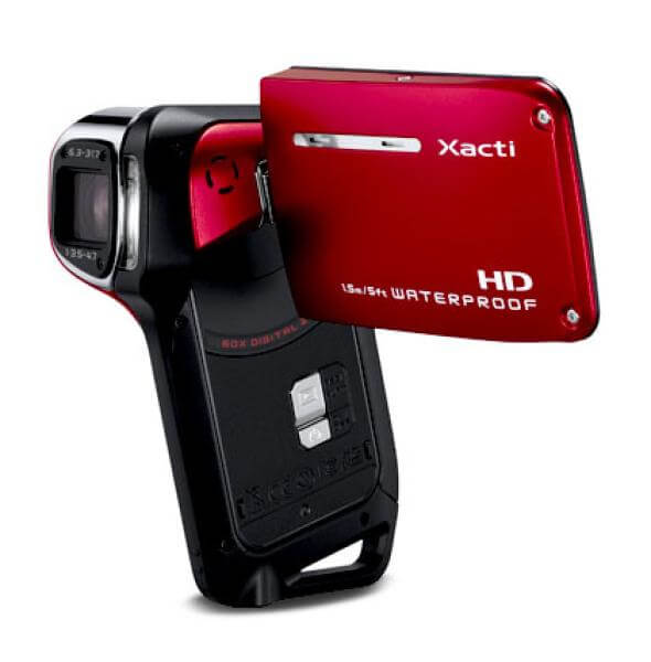 Sanyo VPC-CA9EXR Waterproof HD Camcorder Red       