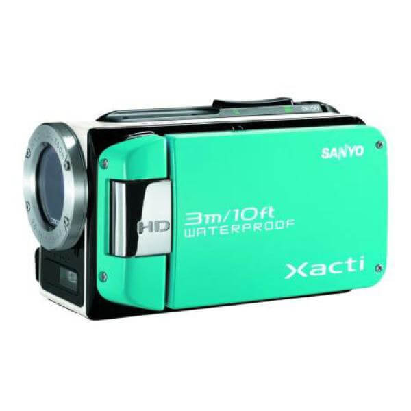 Sanyo VPC-WH1EW Waterproof HD Camcorder Blue 
