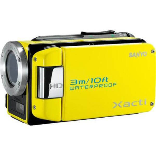 Sanyo VPC-WH1EXYL Waterproof HD Camcorder Yellow  
