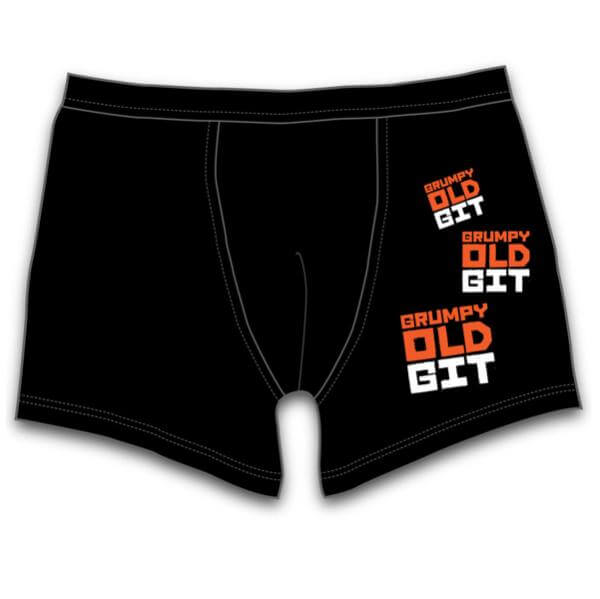 Mens Grumpy Old Git Boxers - Black 