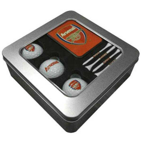 Arsenal FC Golf Gift Box Tin- Balls/Tees/Bag Tag