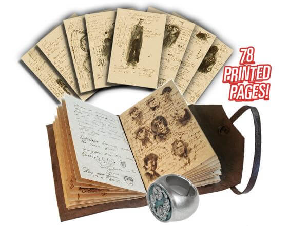 Dr Who Journal Of Impossible Things & Masters Ring Set