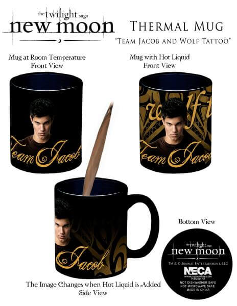 Twilight New Moon - Thermal Mug Team Jacob And Wolf Tattoo