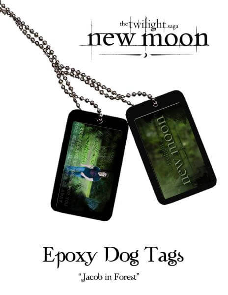 Twilight New Moon - Epoxy Dog Tags Jacob In Forest