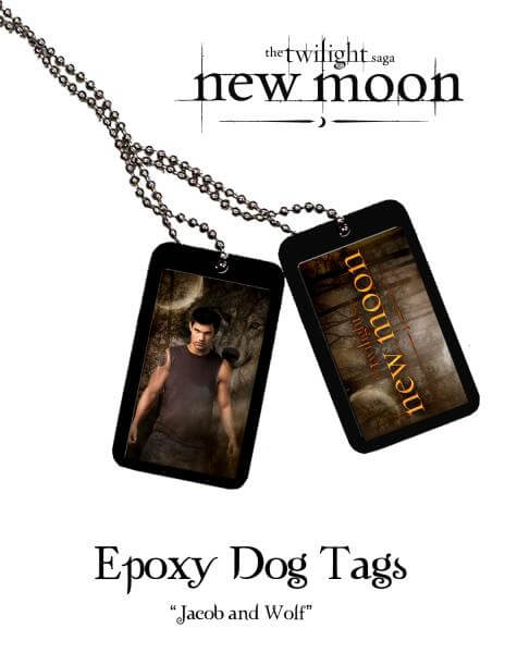 Twilight New Moon - Epoxy Dog Tags Jacob In Wolf