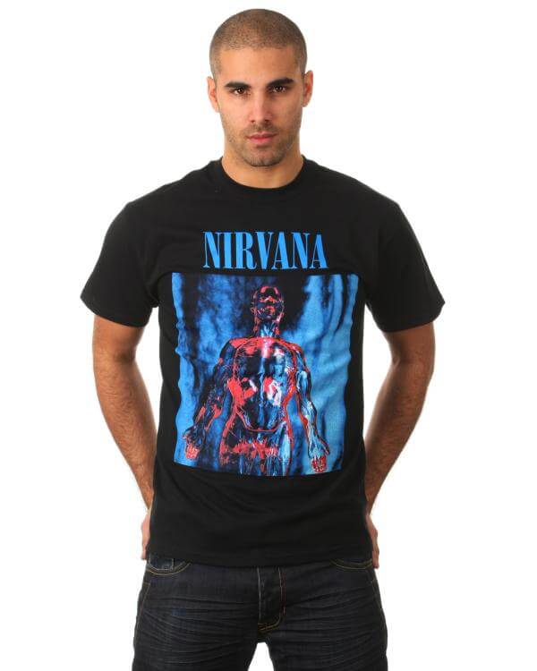 Nirvana Men's Sliver T-Shirt - Black