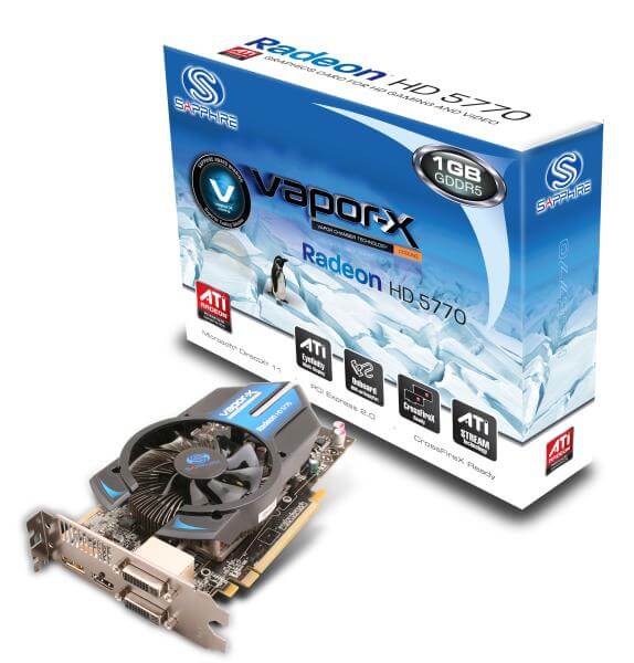 Sapphire HD5770 1GB VAPOR-X Graphics Card