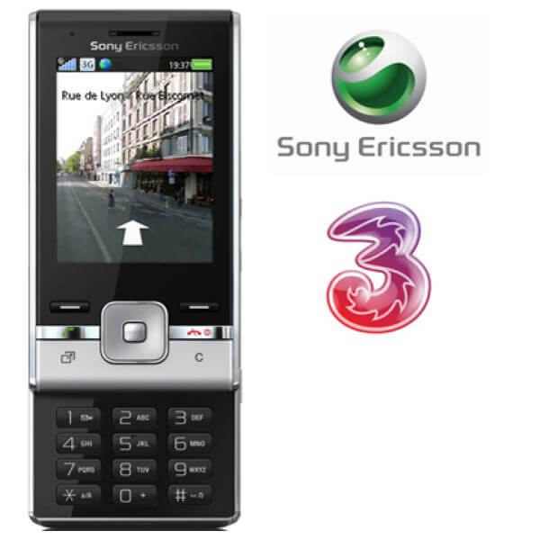 Sony Ericsson T715 Mobile Phone Pay As You Go on Three Network (Black/Silver)