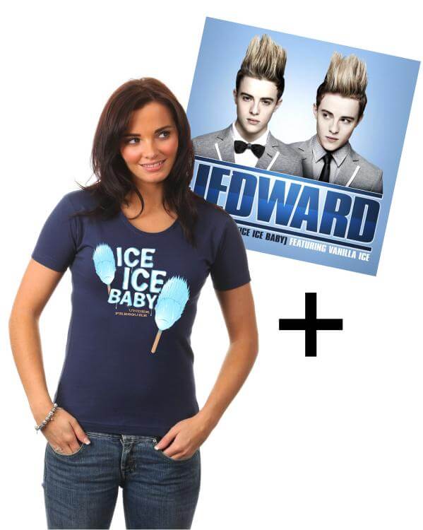 Jedward Women's - Ice Ice Baby T-Shirt and CD Single