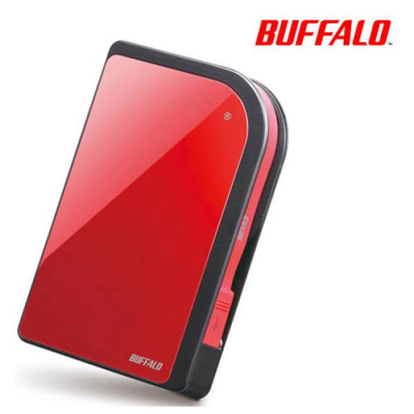 Buffalo MiniStation 500GB Portable USB 2.0 Hard Drive with Shock Resistance Red