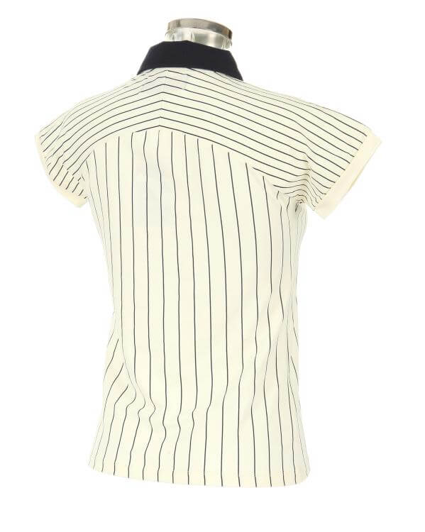 FILA Vintage Women's BB Short Sleeve Striped Polo T-Shirt - Peacoat