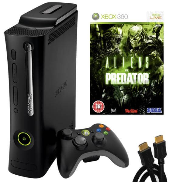 Xbox 360 Elite Console: Bundle (including Aliens Vs Predator & HDMI Cable)