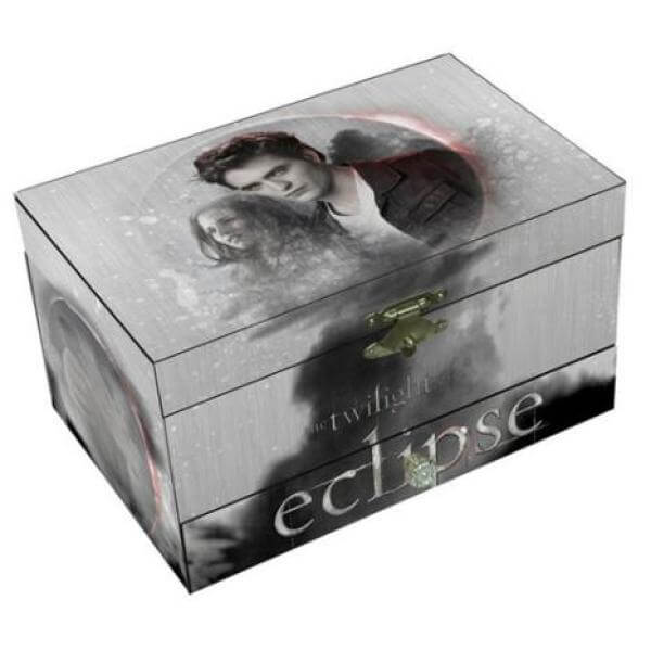 Twilight Eclipse Muscial Jewellery Box Silver Edward and Bella