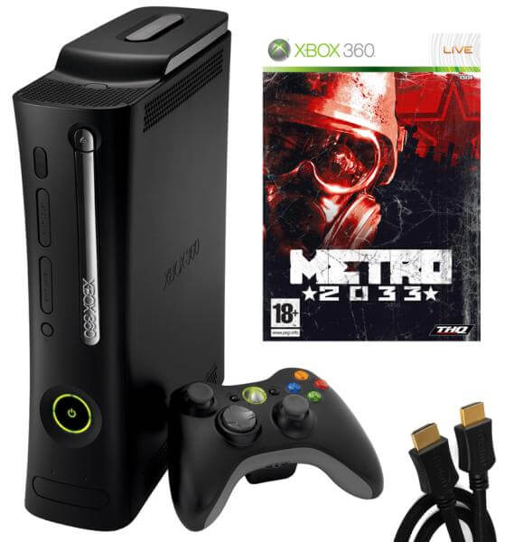 Xbox 360 Elite Console: Bundle (including Metro 2033 & HDMI Cable)