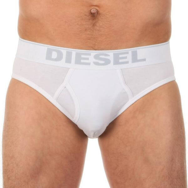 Diesel Cotton Stretch Open Fly Brief White