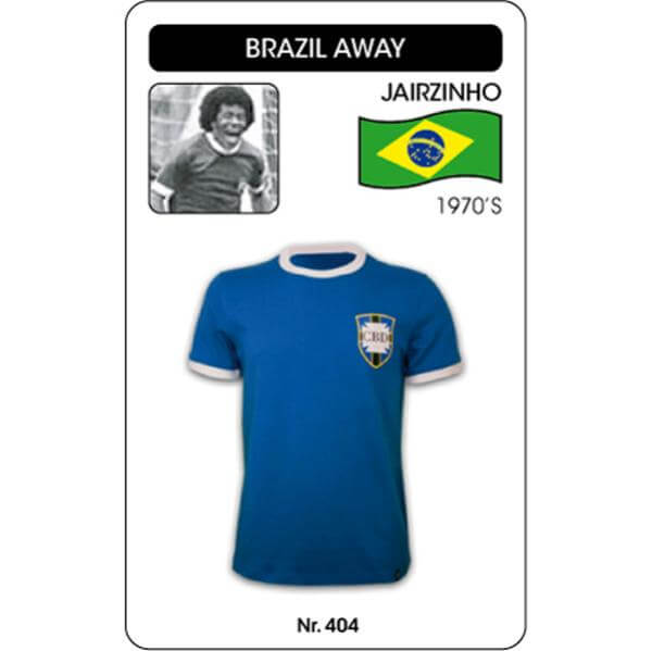 Brazil Away 1970's Short Sleeve Retro Football Shirt 