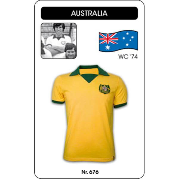 Australia WC 1974 Short Sleeve Retro Football Shirt 