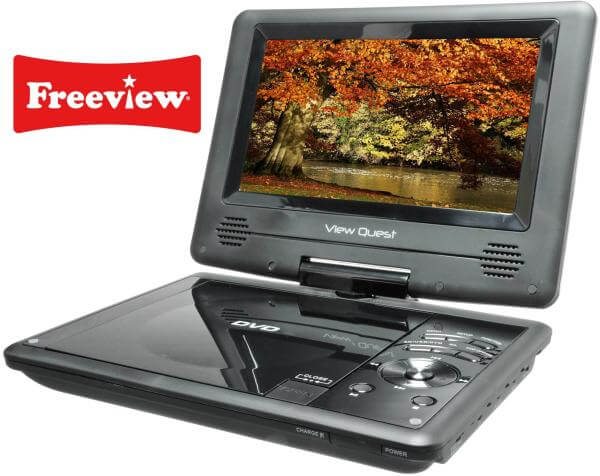 View Quest 7 Inch Portable DVD Player with Freeview and Rotating Screen