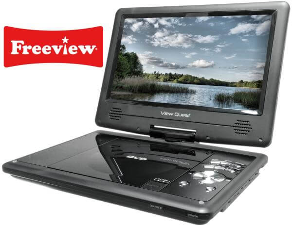 View Quest 9 Inch Portable DVD Player with Freeview and Rotating Screen