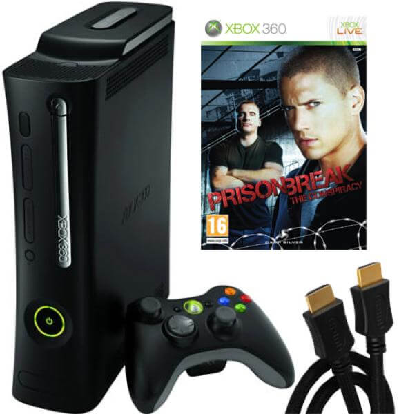 Xbox 360 Elite Console: Bundle (including Prison Break: The Conspiracy & HDMI Cable)
