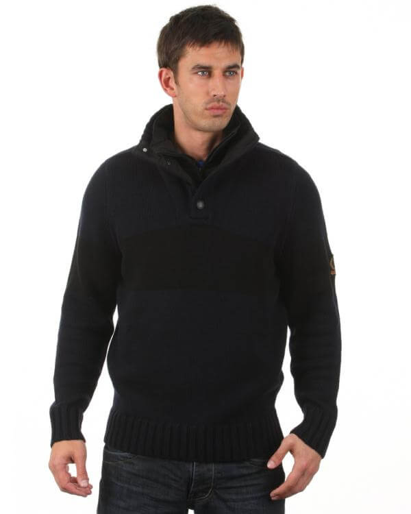 Henri Lloyd Men's Barton Half Button Jumper - Navy  