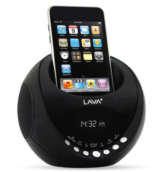 Lava Alarm Clock Radio for iPod