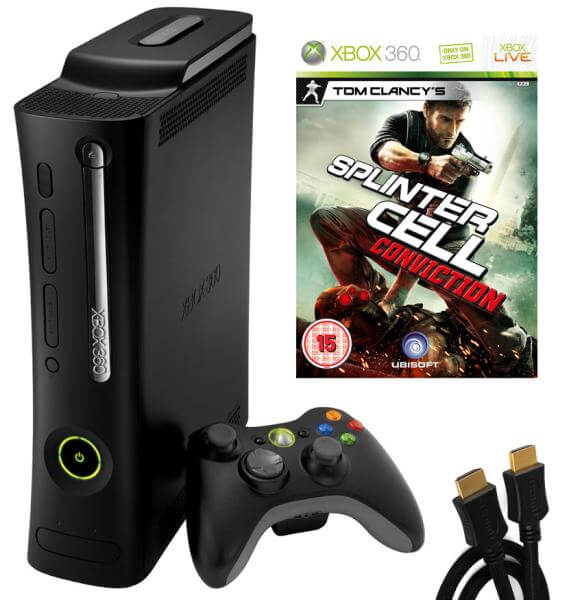 Xbox 360 Elite Console: Bundle (including Splinter Cell: Conviction & HDMI Cable)