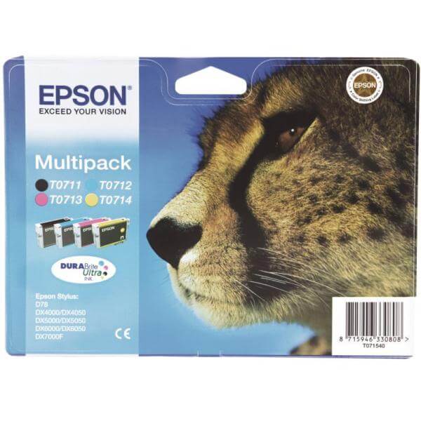 Epson T0715 Blk/C/M/Y Ink Cartridge Multipack