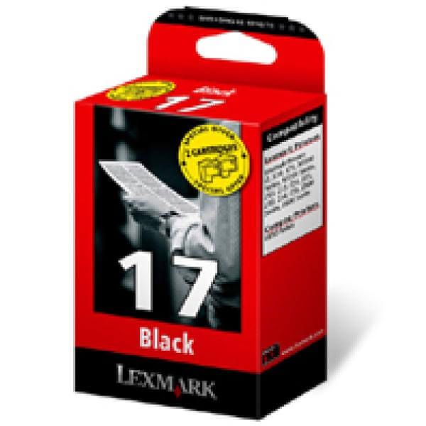 Lexmark 17 + 17 Black Ink Cartridge Twinpack