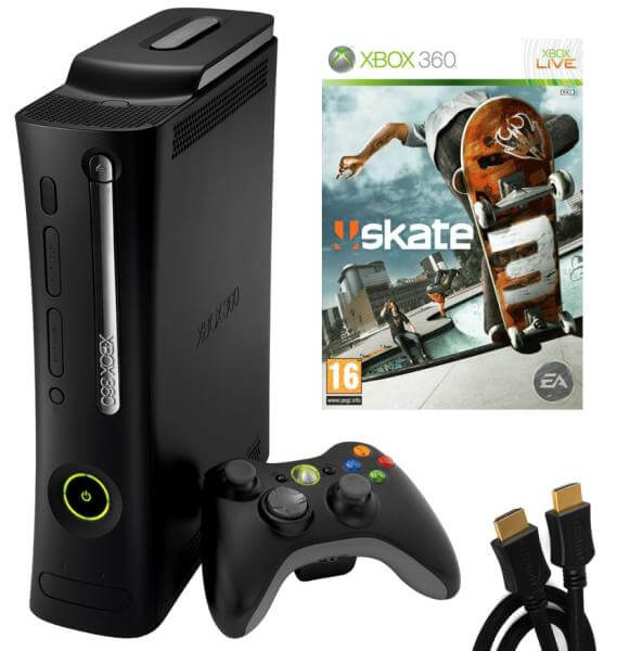 Xbox 360 Elite Console: Bundle (including Skate 3 & HDMI Cable)