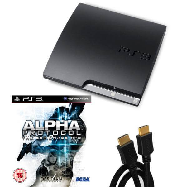 Playstation 3 PS3 Slim 120GB Console: Bundle (including Alpha Protocol & 2M HDMI Cable)