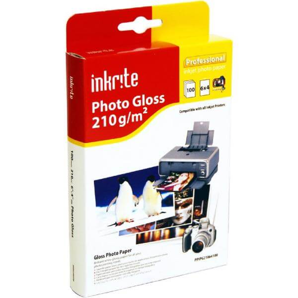 Inkrite PhotoPlus Professional Paper Photo Gloss 210gsm 6x4 (100 sheets)