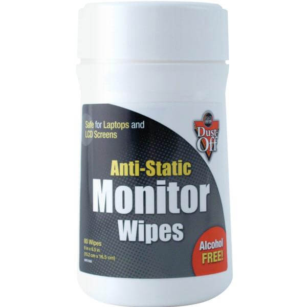 Dust-Off Anti-static Monitor Wipes - 80 wipes