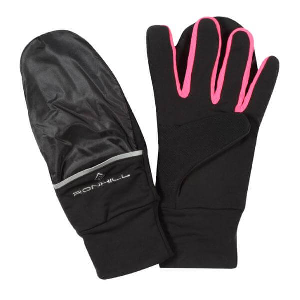 RonHill Switch Running Gloves - Black/Pink