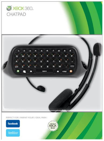 Xbox 360 Chat Pad Inc Wired Headset - Black