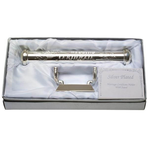 Wedding Cert Set With Stand