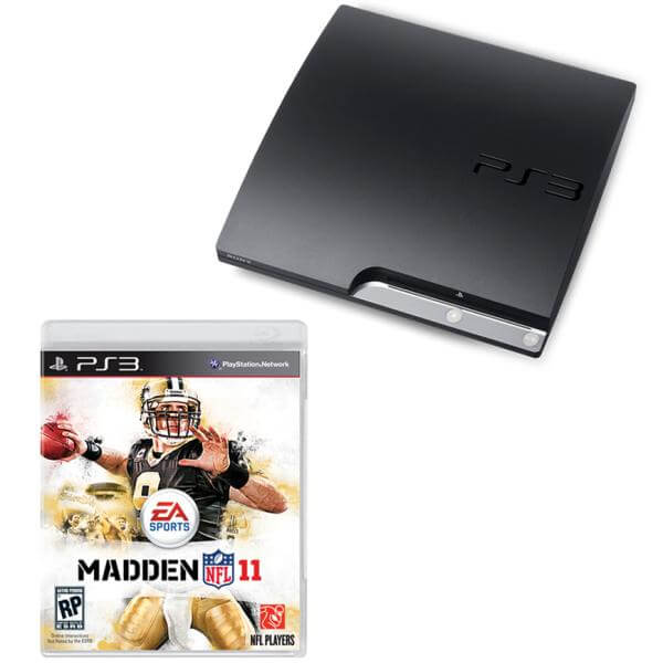 Playstation 3 PS3 Slim 120GB Console: Bundle (Includes Madden NFL 11 & 2M HDMI Cable)