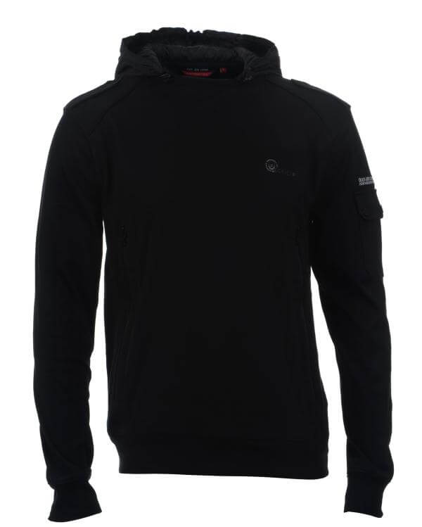 Duck And Cover Men's Wellington Hooded Knit - Black