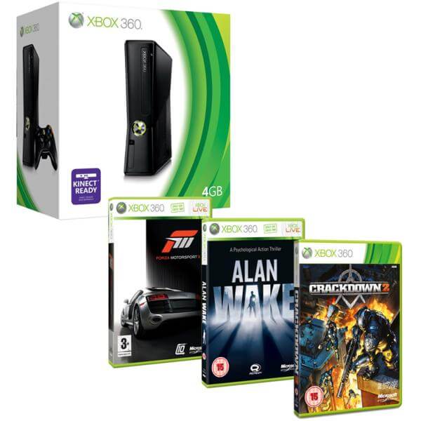 Xbox 360 4GB Arcade Console Bundle (Including Alan Wake, Crackdown 2 and Forza 3)