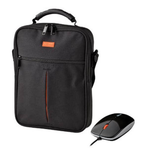 Trust Vertico 10 Inch Netbook Bag and Slimline Mouse - Black/Orange