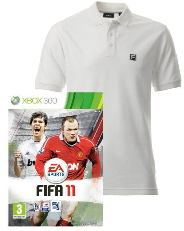 Fifa 11 Xbox 360 Game with Fila Premium Polo Shirt - White